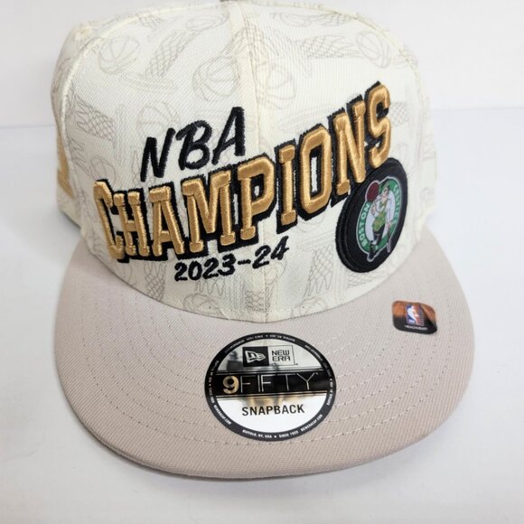 Boston Celtics New Era 2024 NBA Finals Champions Locker Room 9FIFTY Hat - NEW - Picture 2 of 8